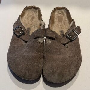 Birkenstock Brown Kids Slippers with Buckle